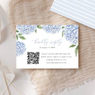 Hydrangea Bloom Código QR Resposta de Caligrafia