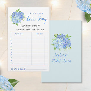 Hydrangea Blue Floral Chá de panela Love Game