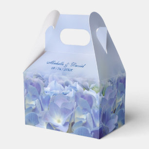 Hydrangea Blue Florals Caixa de Favor do Casamento