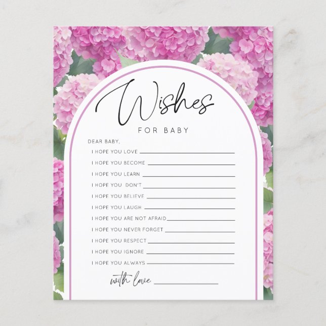 Hydrangea Chá de fraldas Deseja Jogos (Frente)