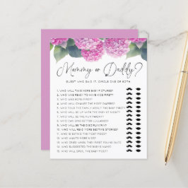 Hydrangea Chá de fraldas ou Pai Games