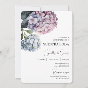 Hydrangea - Convite para Casamento Espanhol Colori
