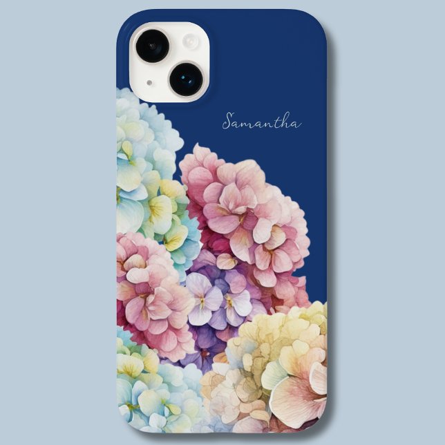 Hydrangea de Aquarela Azul Personalizado (Criador carregado)
