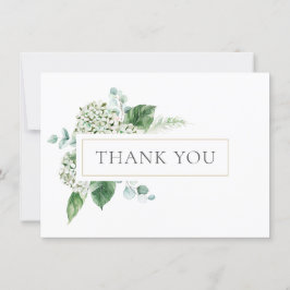 Hydrangea e Greenery Obrigado