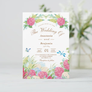Hydrangea Elegant Floral Invitation