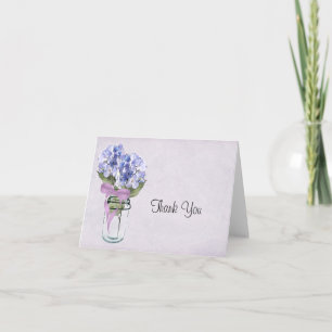Hydrangea em um Jar Mason - Cartões de agradecimen
