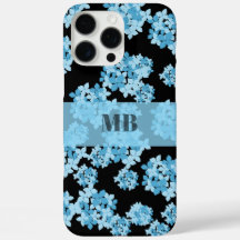 hydrangea floral name iniciais monograma único