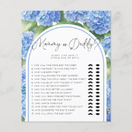 Hydrangea Flowers Jogos de Mamãe ou Chá de fraldas