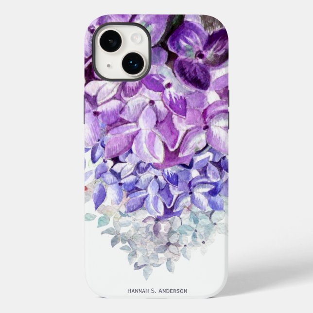 Hydrangea Lavanda Blue White Ombro | Personalizado (Verso)