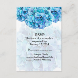 Hydrangea personalizada do casamento RSVP hydrange