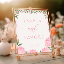Hydrangea Treatores e favorece Poster de Casamento