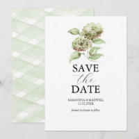 Hydrangea Verde Convite de Casamento para Salvar a