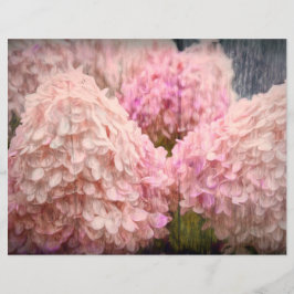 Hydrangea Vintage Blush Floral Cor-de-rosa Desumid