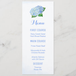 Hydrangea Watercolor Menus