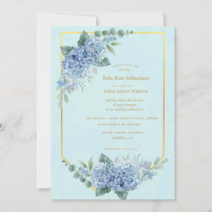 Hydrangeas Azuis no Casamento de Quadros em Azul