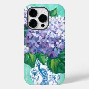 Hydrangeas em Peacock Vase