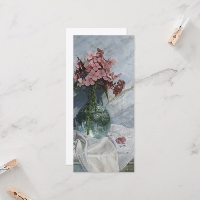 Hydrangeas in Sea Glass Greeting Card (Frente/Verso In Situ)