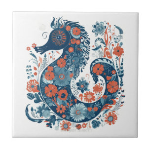 Hygge Blue Floral Seacavalo Escandinavo FolArt
