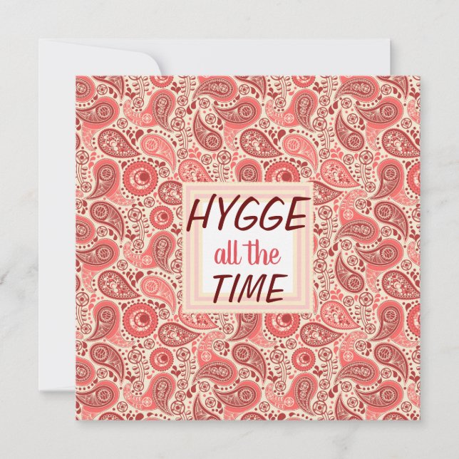 HYGGE o tempo todo Cartão Rosa Rosa Rosa Rosa Rosa (Frente)