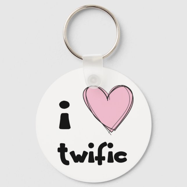 I <3 chaveiro cor-de-rosa (Frente)