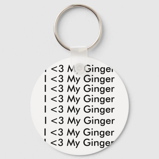 I <3 My Ginger chaveiro (Frente)