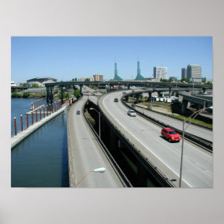I-5 no Burnside Portland Oregon Poster