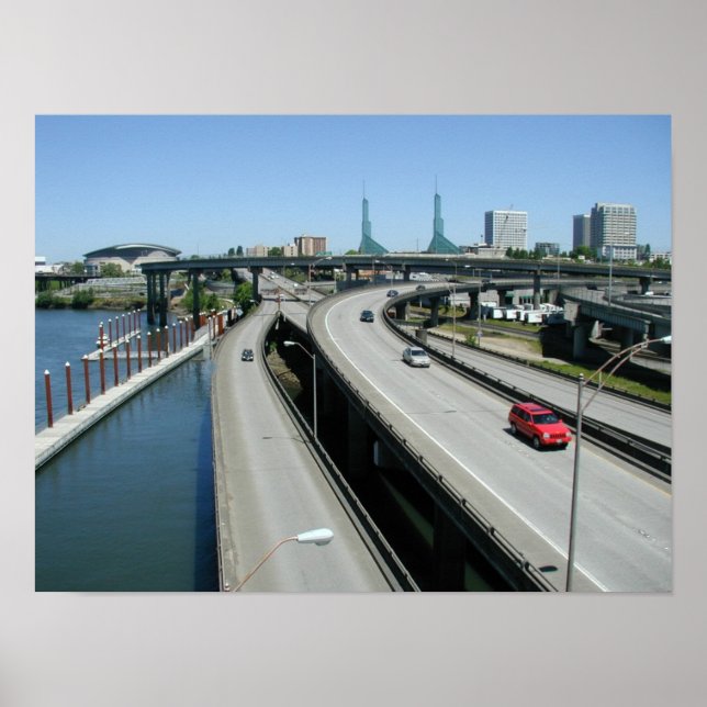 I-5 no Burnside Portland Oregon Poster (Frente)