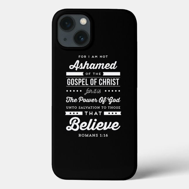 I Am Not Ashamed Of The Gospel Christian Print (Verso)