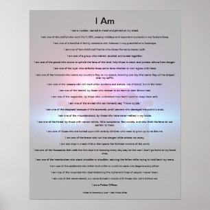I AM (um policial) Poem - Poster