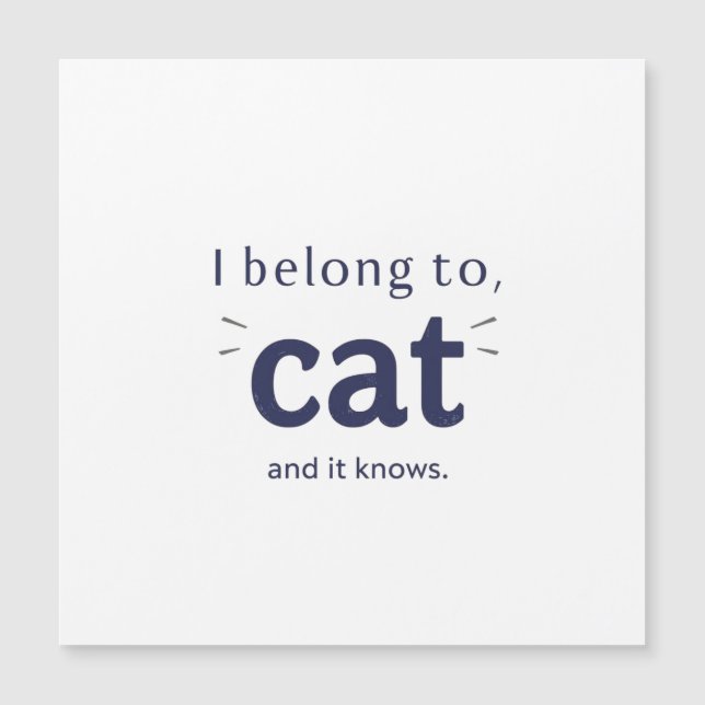I Belong to Cat (Frente)