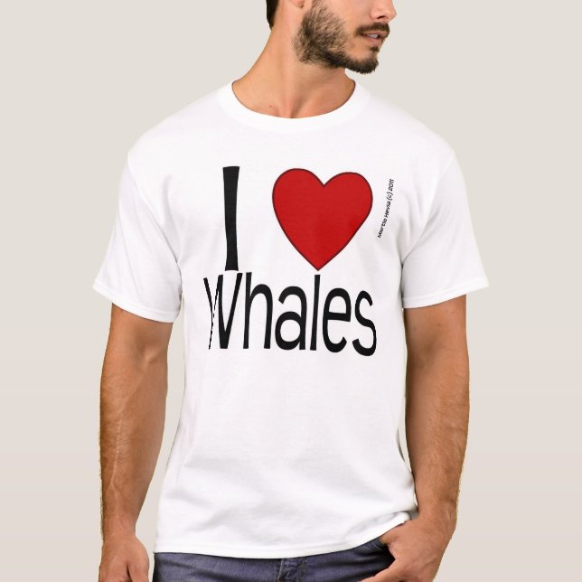 I Camisa de Baleias Corações (Frente)