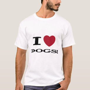 I Camisetas e presentes de cães do coração