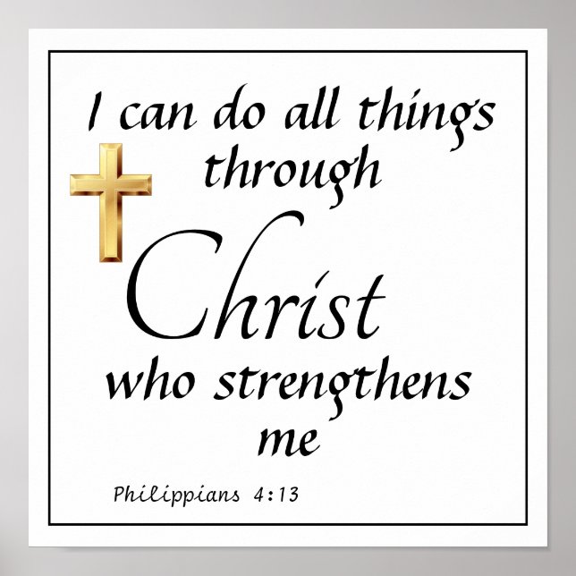 I can do all things through Christ Poster (Frente)