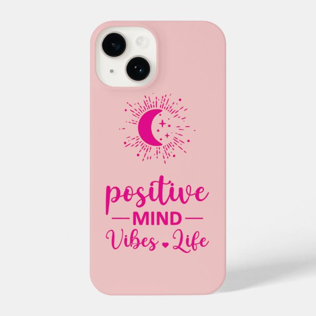 I Capa de telefone "Mente Positiva Viba Vida" PINK (Verso)