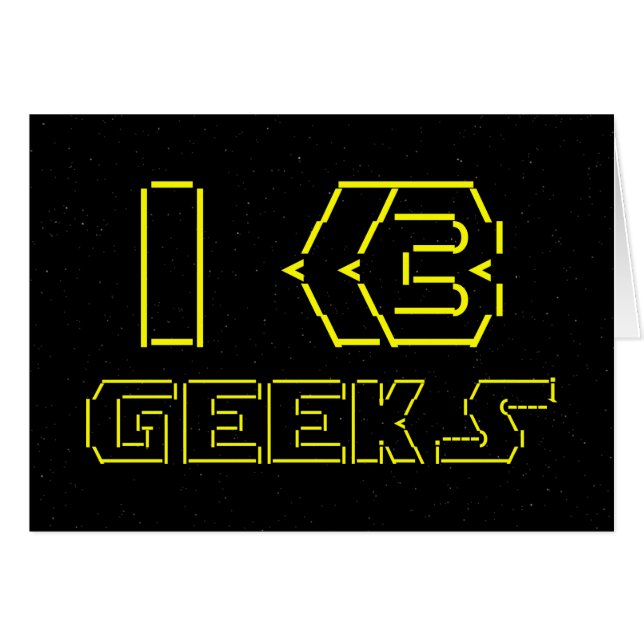 I Cartões de saudação ASCII ART Geeks (Frente Horizontal)