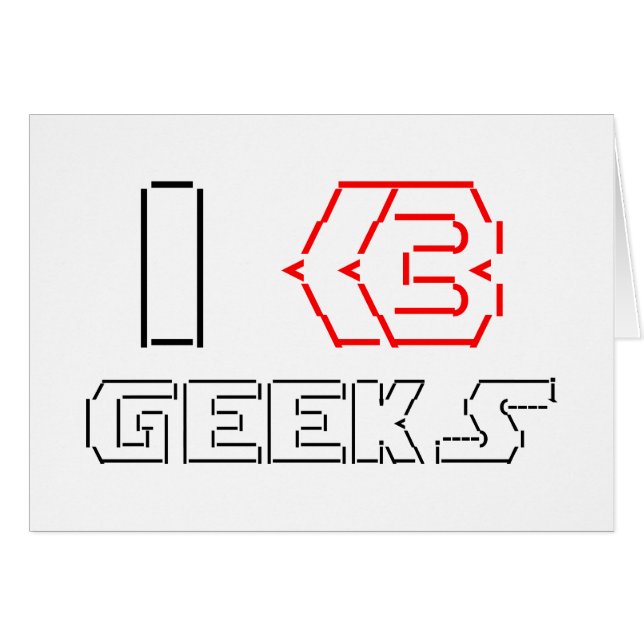 I Cartões de saudação ASCII ART Geeks (Frente Horizontal)