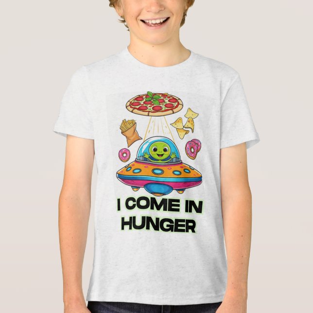 I Come in Hunger – Funny Alien Foodie Design (Frente)