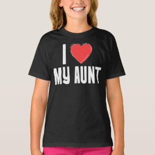 I (Coração) Minha Tia Filhos Camisa