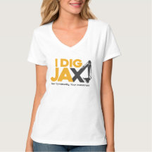 I Dig Jax V Camisa Do Pescoço