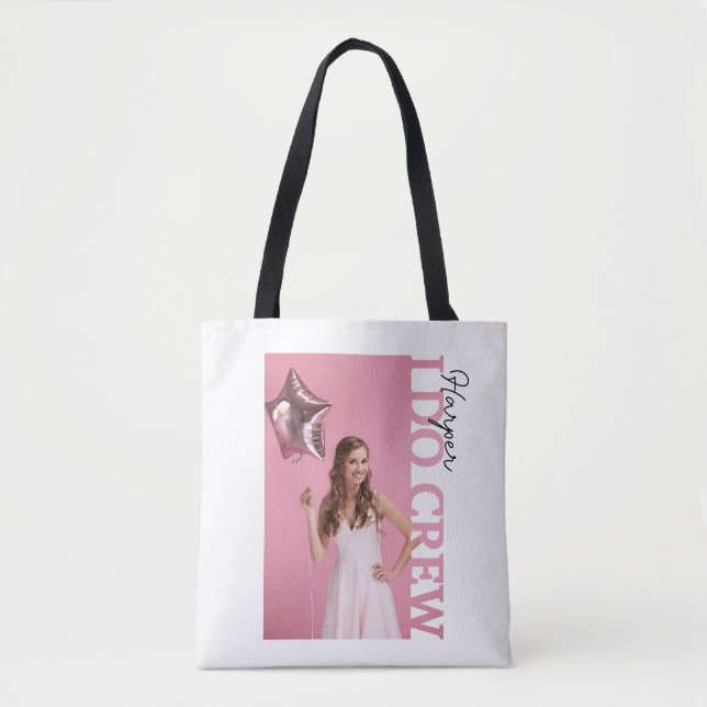 I Do Crew Bride Party Photo Tote Bag | Personalise (Frente)