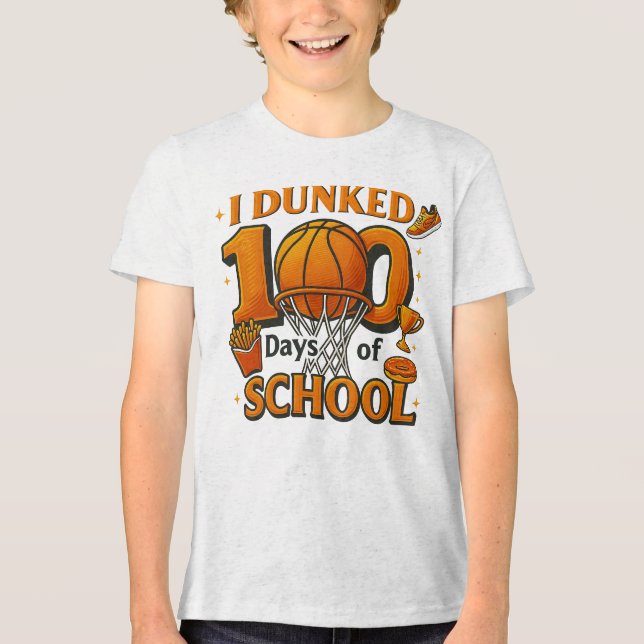 I Dunked 100 Days Of School Basketball Student (Frente)
