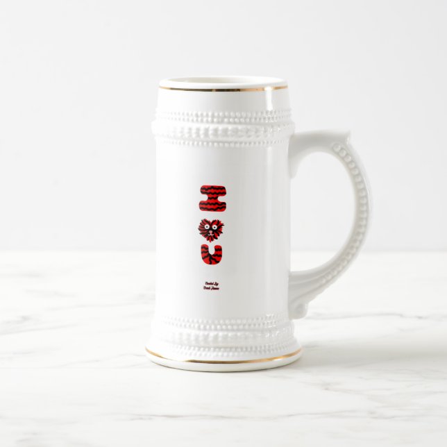I Felpudo U Caneca de cerveja Mug (Direita)