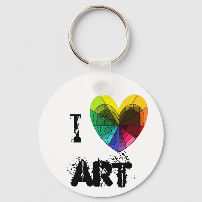 "I [Heart] Art" chaveiro (Frente)