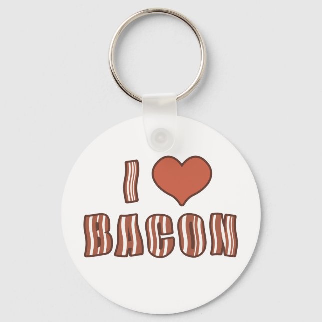 I Heart Bacon Chaveiro 001 (Frente)