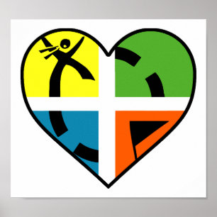 I Heart Geocaching Engraçado Poster