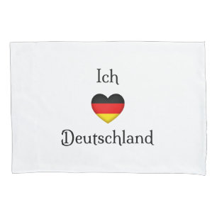 "I Heart Germany" "Ich Liebe Alemanha" Travesseiro