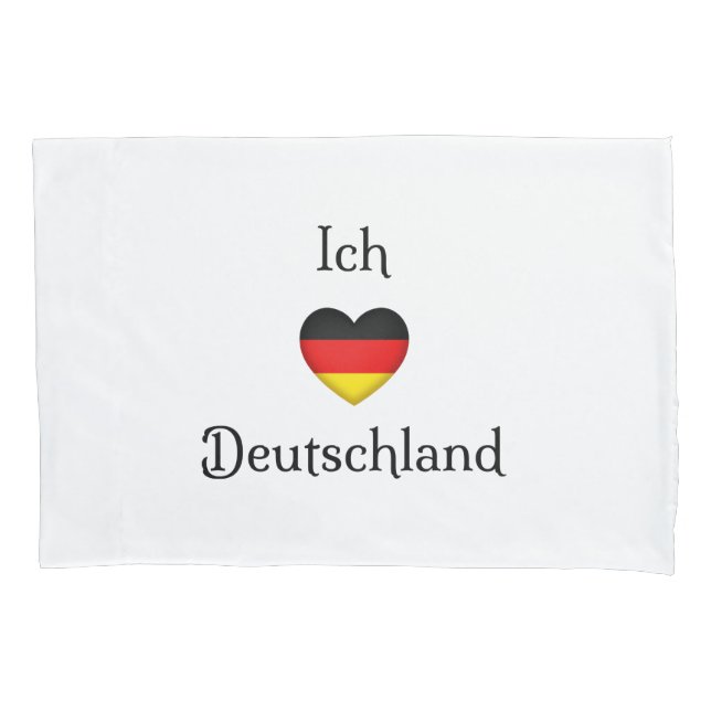 "I Heart Germany" "Ich Liebe Alemanha" Travesseiro (Frente)