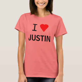I Heart (Love) Justin Ou? T Camisa