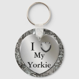 I Heart (Love) My Yorkie Chaveiro