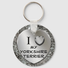 I Heart (Love) My Yorkshire Terrier Chaveiro